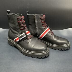 Cecelia New York Hayden Black Leather Side Zip Boots EUC Women’s Size 9